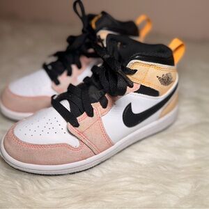 Nike Kids Sneakers in Pink, Orange, and Black